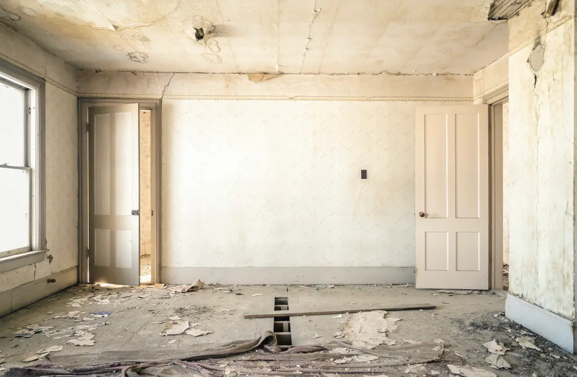 Waste disposal crew managing a cleanout project in North Arlington