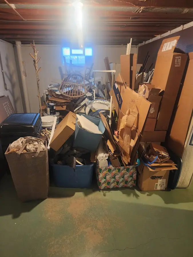 Roll-off dumpster container at job site for Yard Waste Dumpster Rental in North Arlington